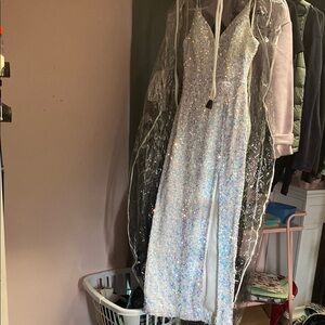 Medium Sparkling Sequin Gown with Slit